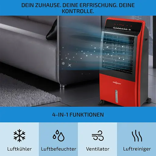 Охолоджувач повітря OneConcept CTR-1 4-в-1 Червоний (10029735) - фото 6