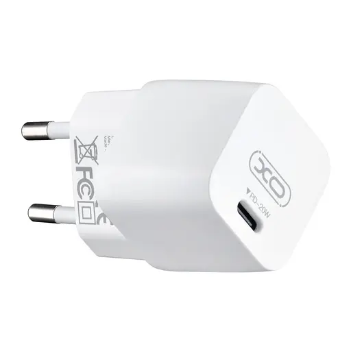 Мережевий зарядний пристрій XO CE01 EU 20W PD Fast Charger Materials are CE certified Білий - фото 1