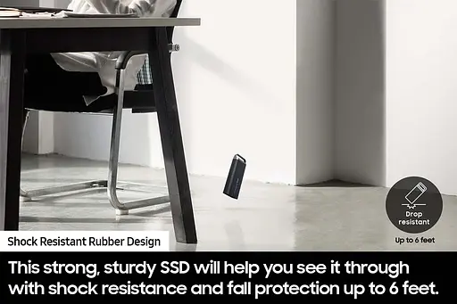 Портативный SSD Samsung 4 ТБ USB 3.2 Gen 1 Type-C T5EVO Shield - фото 4