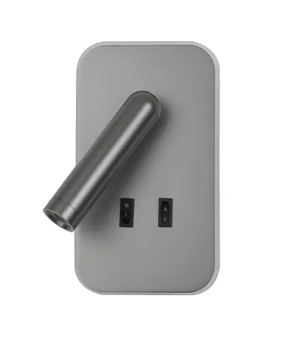 Бра, настенный светильник Italux WL-83957-1-GR Doria LED 2x8W 3000K 559Lm IP20 серый - фото 1