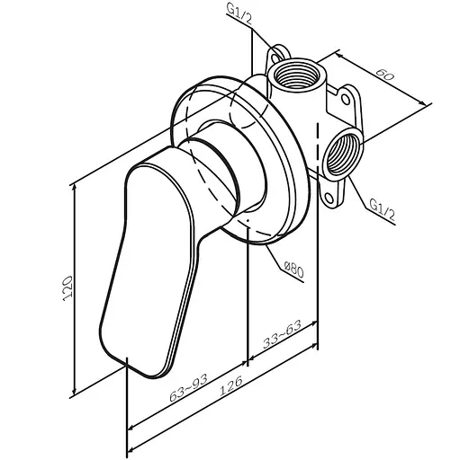 Гігієнічний душ прихованого монтажу Am.Pm X-Joy black F40H85A22, Чорний матовий - фото 8