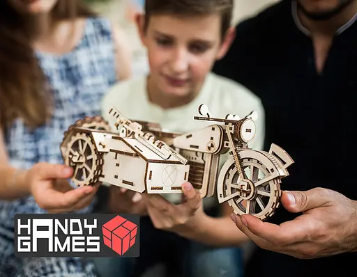 Дерев'яний конструктор Мотоцикл BMW R 75 125 деталей - фото 2