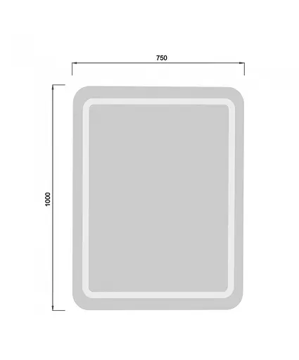 Дзеркало Мойдодир Палермо 100x75/75x100 з LED-підсвіткою - фото 3