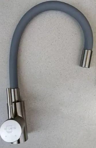 Смеситель для кухни Solone EZA4-F090GY гибкий силиконовый излив Серый 30412 - фото 3