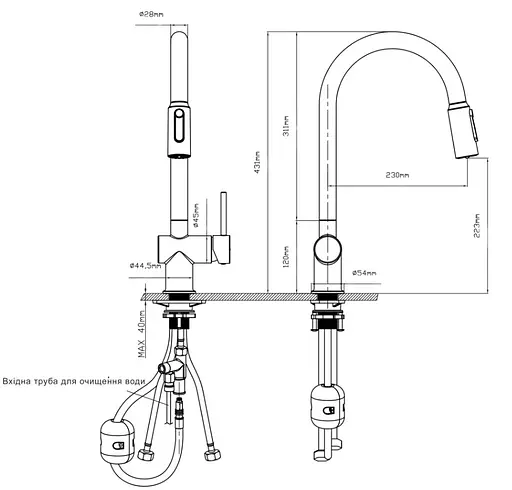 Змішувач для кухні Qtap Rozcesti QTROZ366GMB45939 - фото 8
