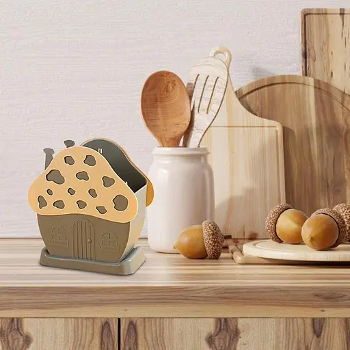 Подставка для сушки и хранения столовых приборов в виде домика, Yu Xin Голубой 87645 - фото 6