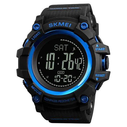 Наручний годинник чоловічий 1356BU Black-Blue Compass Skmei acs0030794 - фото 1