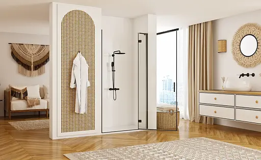 Душевые двери Rea Hugo 100 black REA-K6008 - фото 3