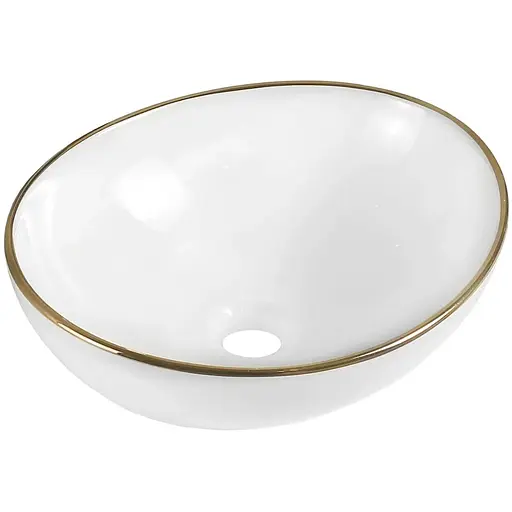 Умивальник Mexen Elza Gold Edge MEX-21014005, Білий - фото 1