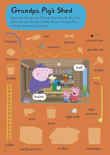 Peppa Pig. 1000 First Words. Sticker Book - фото 2