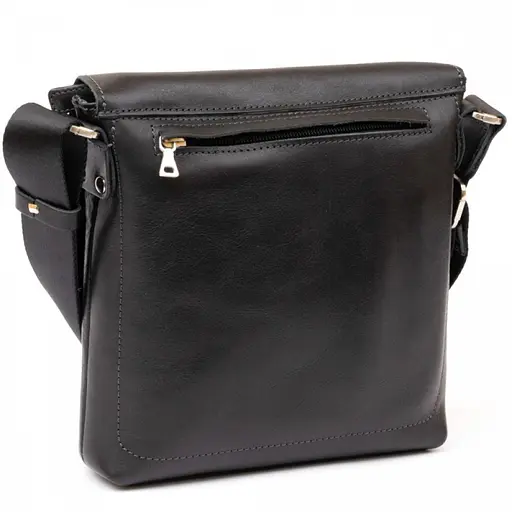 Чоловіча шкіряна сумка через плече GRANDE PELLE 22х22х5.5 см sum0025897 - фото 3