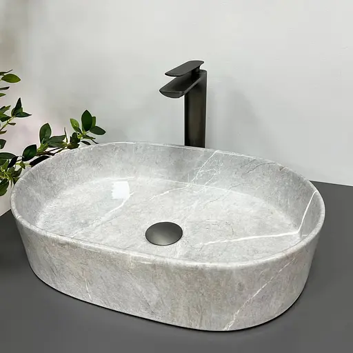 Умивальник VBI Verona 50 gray stone накладний VBI-011310, Сірий - фото 1