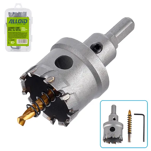 Свердло корончате Alloid Building Tools твердосплавне по металу 40 мм (TS-20040) - фото 2