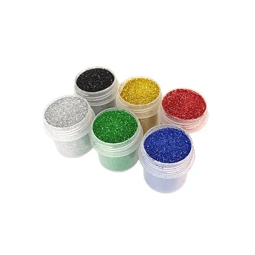 Набор глиттера для био-тату Fresh Tattoo glitter-set-02mm-20, 6 цветов по 12 мл - фото 1