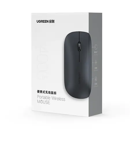 Бездротова мишка комп'ютерна Ugreen Portable Wireless Mouse MU001 чорна (UGR-90374) - фото 5