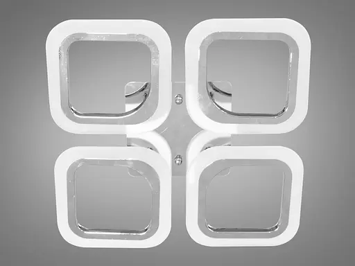 Багатофункціональна стельова світлодіодна люстра на пульті, 55Вт, хром - фото 4