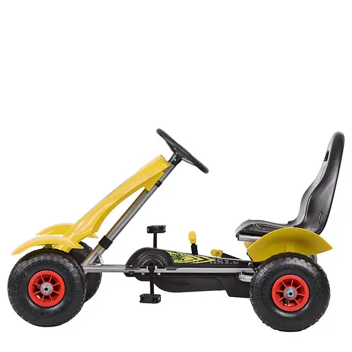 Педальний карт Bambi M 1450 Маленький гонщик на колесах жовтий - фото 2
