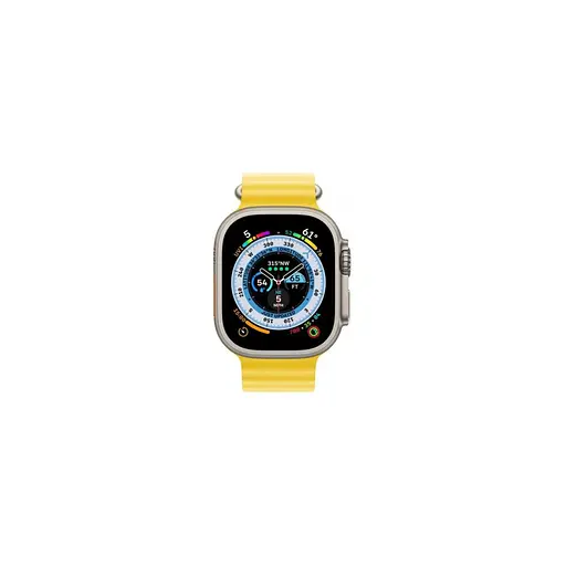 Смарт-часы Apple Watch Ultra GPS + Cellular 49 mm Titanium Case with Yellow Ocean Band (MNH93/MNHG3) - фото 4