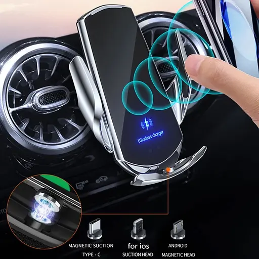 Автомобильный держатель для Smart Sensor S5 автоматический в машину с беспроводной зарядкой - фото 5