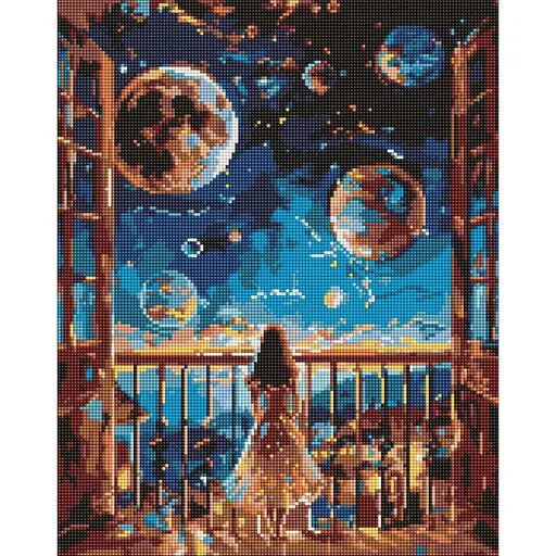 Алмазная мозаика Мечтающая ночь AMO8077, 40х50 см