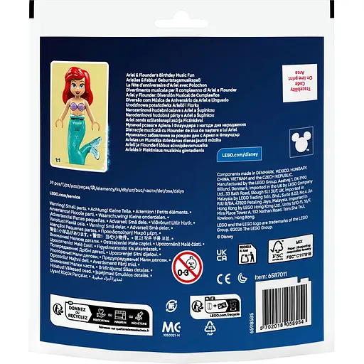 Конструктор LEGO Конструктор Disney Princess Музичні розваги Аріель і Флаундера з нагоди дня народження 39 деталей (30720) - фото 3