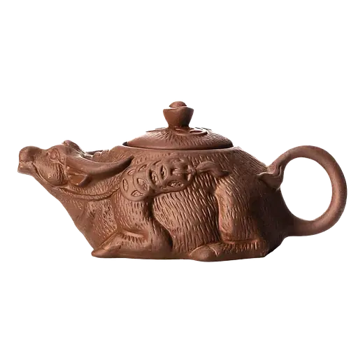 Иссинский чайник Буйвол богатства, 450 мл - Рыжий