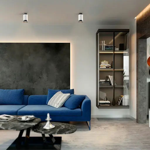 Світильник Videx під лампу GU10 SPF03A накладний чорний + срібляста призма - фото 3