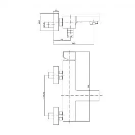 Змішувач для ванни Paffoni Elle із регульованим душовим гарнітуром black matt EL023NO, Чорний матовий - фото 5