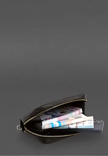 Кожаный клатч-купюрник 4.0 темно-коричневый краст - фото 3