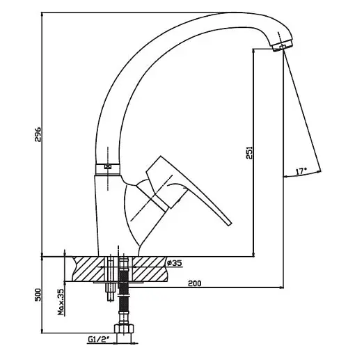 Змішувач для кухні Haiba CEBA 011 (HB0032) - фото 2