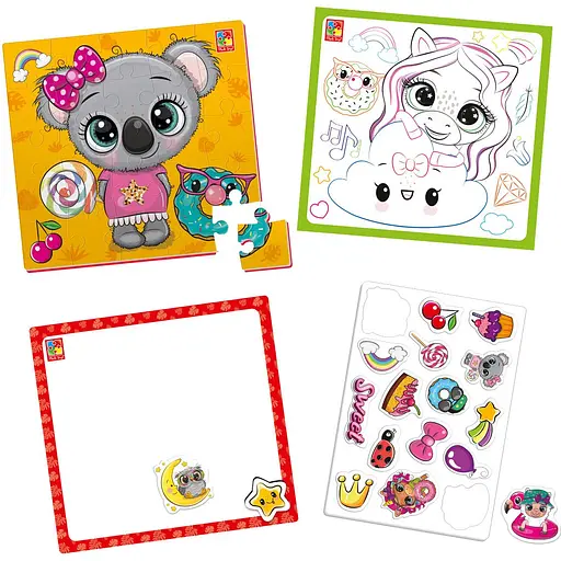 Набір для творчості Vladi toys 4 в 1 Пухнастики та солодощі (VT4210-17) - фото 1