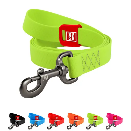 Водостойкий поводок для собак Waudog Waterproof S Ш 15 мм Д 183 см салатовый - фото 2