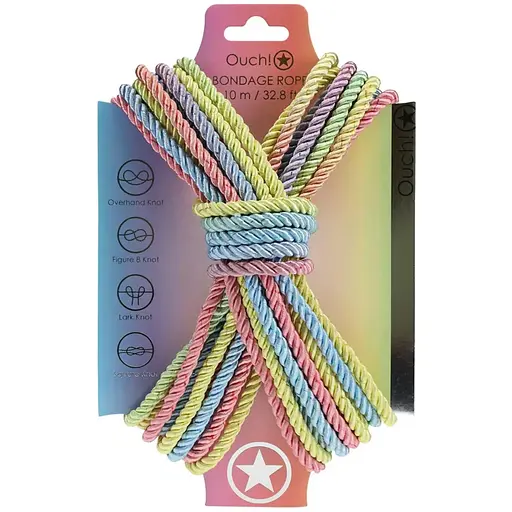Веревка для бондажа Ouch! Rope 10 м (мульти)