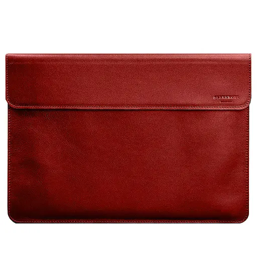 Кожаный чехол-конверт BlankNote на магнитах для MacBook Air 15 (2023) Красный - фото 5