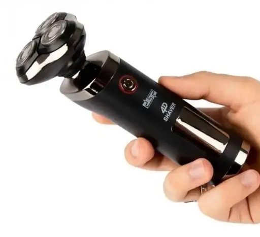 Бритва на аккумуляторе с дисплеем DSP 60078 роторная электробритва мужская с плавательными головками 3 Вт Черная - фото 3