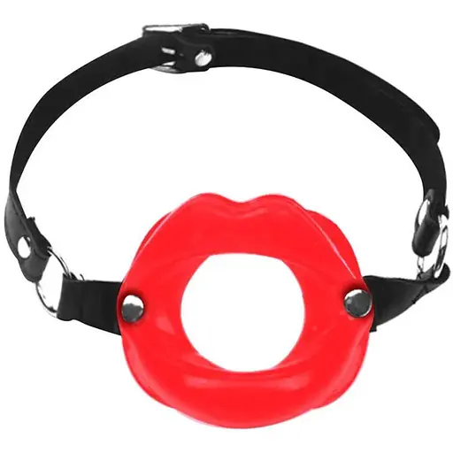 Кляп розширювач у формі губ Art of Sex - Gag Lips, натуральна шкіра