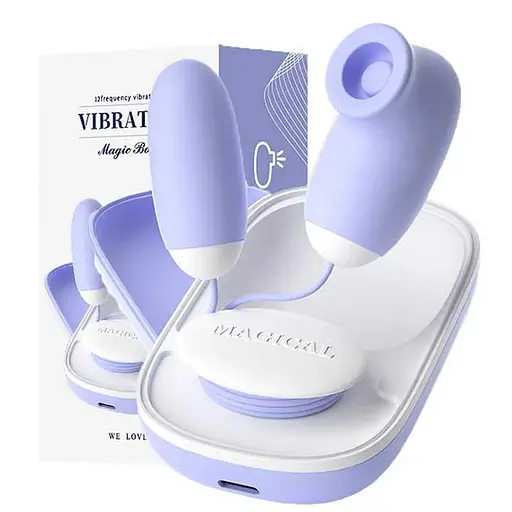 Двойное вакуумное виброяйцо Laile Magic Box USB 20 режимов – Вибраторы - фото 2