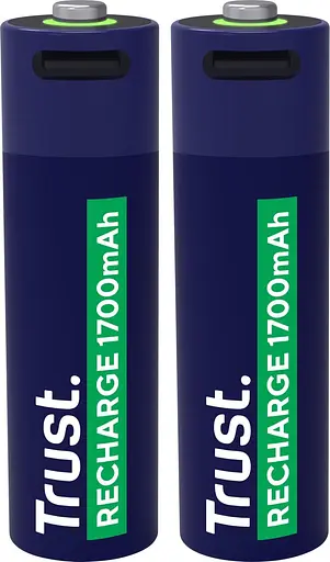Акумулятор Trust AA 1700 мАг, TYPE-C, 2 шт, синий (25584_TRUST) - фото 3