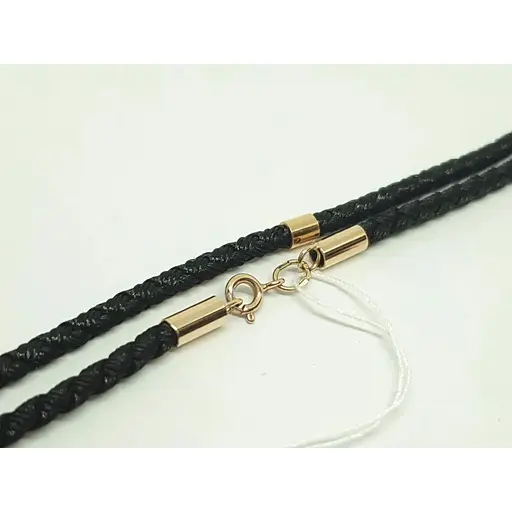 Ювелірний шовковий шнурок Tango з золотими вставками. 950093 55 - фото 3