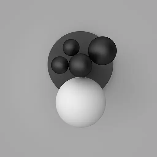 Настінне бра Babich Studio Lunar B Black (RAL 9005) - фото 2