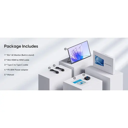 Портативний монітор UPERFECT UXBox T118 18.4" 4K 60Hz (132772) - фото 8