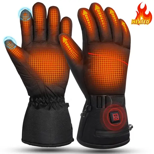 Перчатки с подогревом на аккумуляторах до 50 градусов Movtotop 5000 mAh, размер L Black