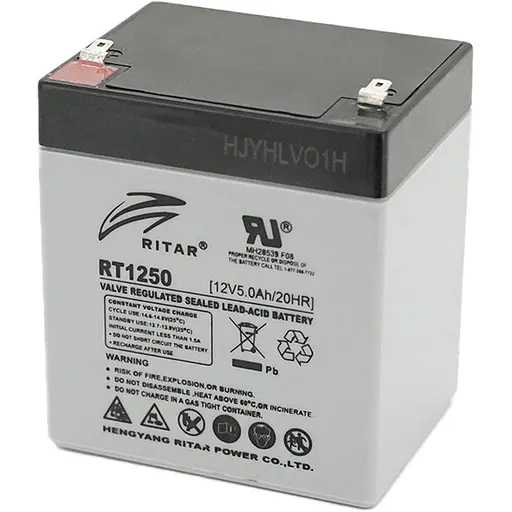 Аккумулятор Ritar AGM 12V/5Ah/60Wh (RT1250) [125664] - фото 3