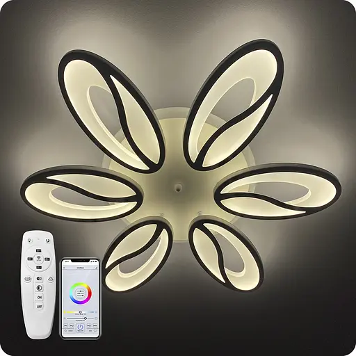 Люстра світлодіодна 517 Dlight 3color з пультом 105Вт Білий (01799) - фото 1