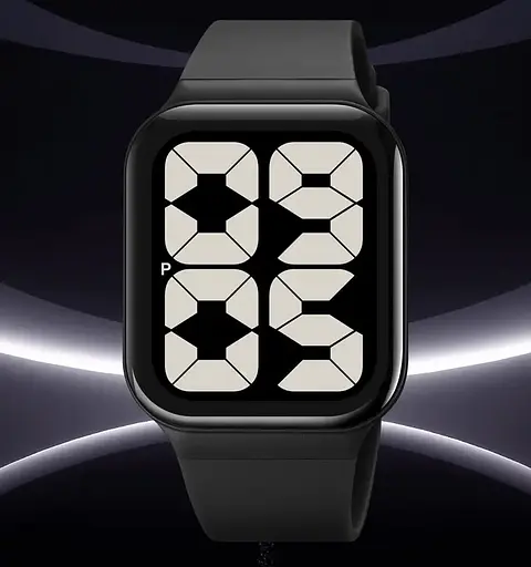 Часы цифровые наручные Skmei 1995 (Черный с черным) - фото 4