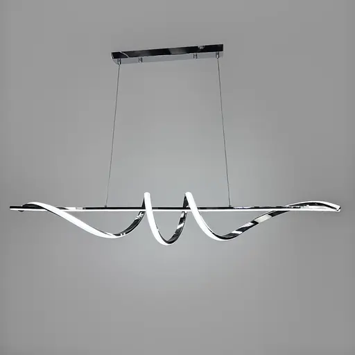 Удлиненная люстра Wave в серебряном корпусе 120 см | Ст. K 23-1200 CH | Line F - фото 1