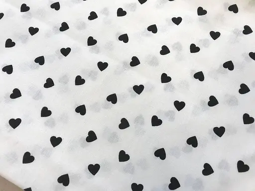 Хлопковая пеленка Moontime 100х80см "Сердечки черные" (3451) - фото 2