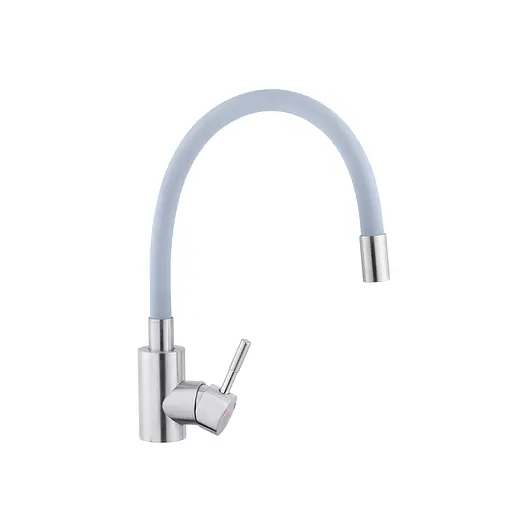 Смеситель для кухни с гибким изливом Kroner KRP Edelstahl Klassisch - ESG035GRA CV024354 Хром матовый - фото 4