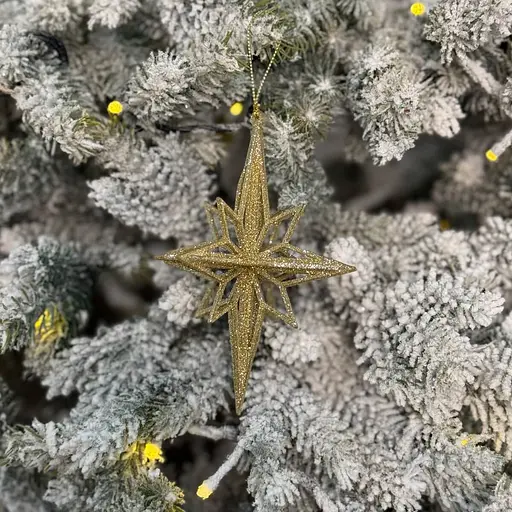 Ялинкова іграшка MIS LT Ромб малий 11х11х14 см золотий - фото 2