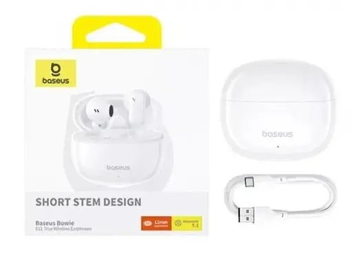 Навушники бездротові Baseus Bowie E11 True Wireless Earphones A00053500213-Z1 white - фото 4